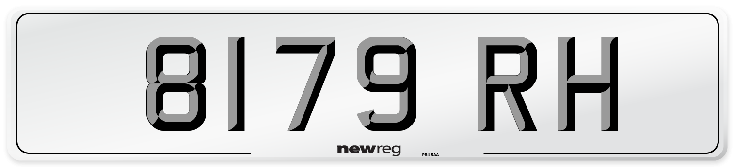 8179 RH Number Plate from New Reg